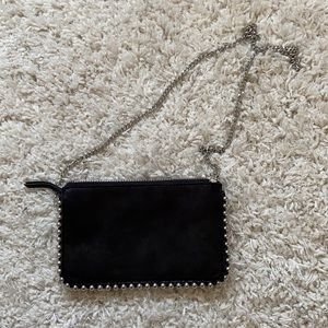 Zara black cross body bag with zip